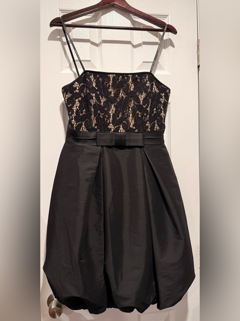 Proms, Weddings, Events And Parties. Maggie London Black Peplum Skirt Dress